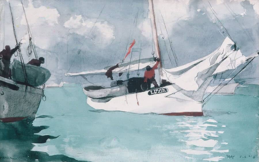 Fishing Boats, Key West, 1903 - by Winslow Homer