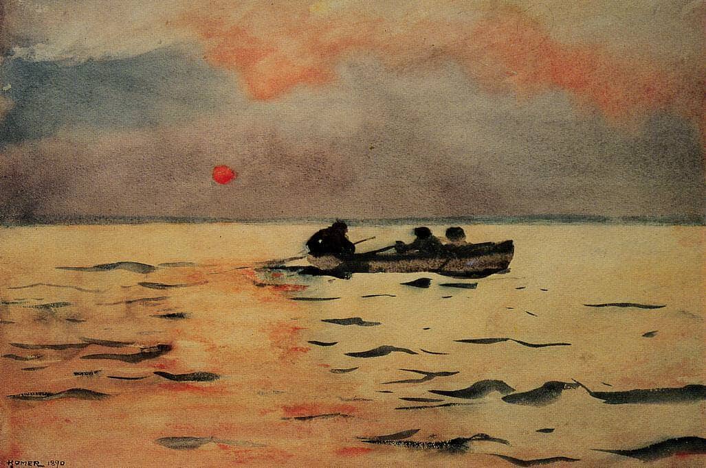 Rowing Home, 1890 by Winslow Homer