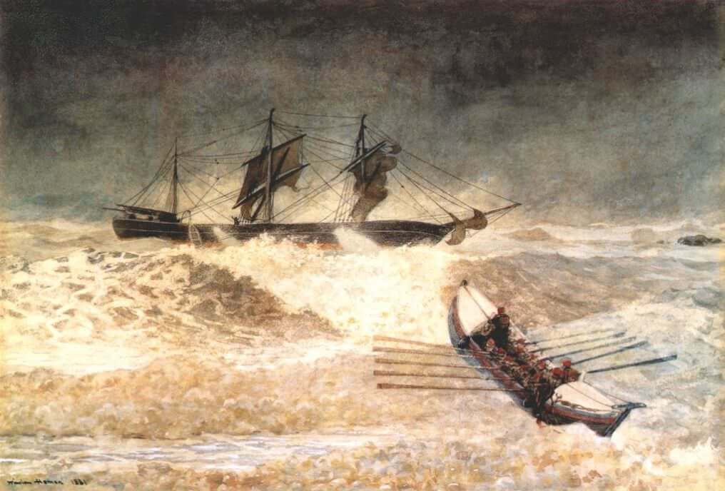 Wreck of the Iron Crown, 1881 by Winslow Homer